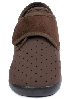Discount BADER Aerosoft® Flex Stretch-Klettslipper von Jürgen Hirsch® BRAUN