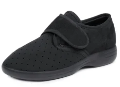 Clearance BADER Aerosoft® Flex Stretch-Klettslipper von Jürgen Hirsch® SCHWARZ