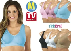 Hot BADER Ahh Bra, 3er-Butier-et WEISS BEIGE SCHWARZ
