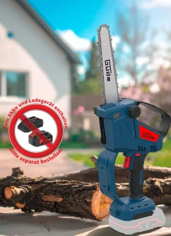 Outlet BADER Akku-Mini-Kettensäge (Akku und Ladegerät nicht im Lieferumfang) blau