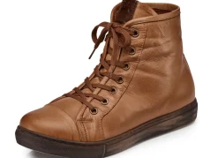 Hot BADER Andrea Conti, klassiche Damen-Stiefeletten, Winterschuhe, mit herausnehmbarem Fußbett COGNAC