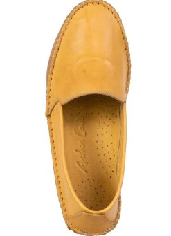 Online BADER Andrea Conti, klassische Damen-Slipper, Weite G, mit herausnehmbarem Fußbett GELB