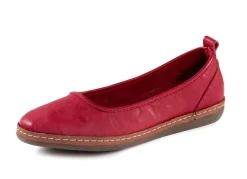 Clearance ANDREA CONTI , klassische Damen-Slipper, mit herausnehmbarem Fußbett RUBINROT