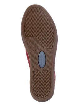 Clearance ANDREA CONTI , klassische Damen-Slipper, mit herausnehmbarem Fußbett RUBINROT