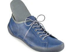 Hot BADER Andrea Conti, klassische Damen-Schnürschuhe, mit herausnehmbarem Lederfußbett JEANSBLAU