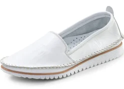 Online BADER Andrea Conti, klassische Damen-Slipper, Weite G, mit herausnehmbarem Fußbett WEISS