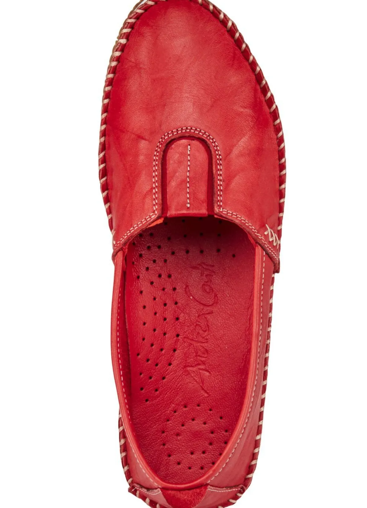 Clearance BADER Andrea Conti, leichte Damen-Slipper, mit Gummizug ROT