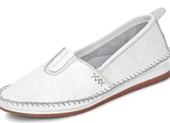 Hot BADER Andrea Conti, leichte Damen-Slipper, mit Gummizug WEISS