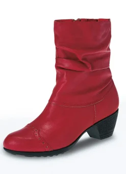 Sale BADER Andrea Conti, modische Damen-Stiefeletten, Winterschuhe, mit Reißverschluss ROT