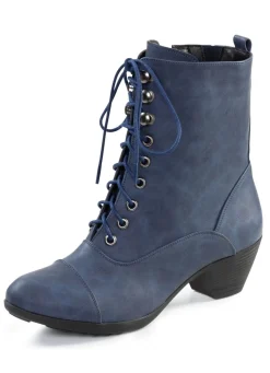 Online BADER Andrea Conti, modische Damen-Stiefeletten, Winterschuhe, mit Reißverschluss MARINE