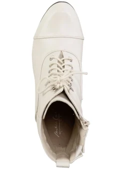 Sale BADER Andrea Conti, modische Damen-Stiefeletten, Winterschuhe, mit Reißverschluss ECRU