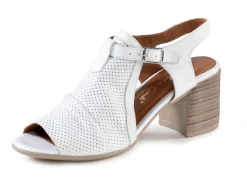 BADER Andrea Conti Sandalette mit Zier-Perforation WEISS