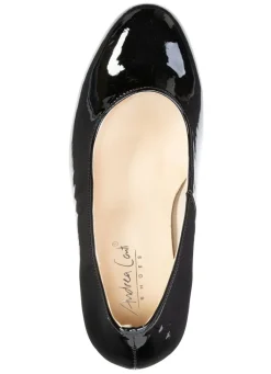 Outlet ANDREA CONTI , schicke Damen-Pumps, aus glänzendem Lackmaterial SCHWARZ