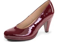 Sale ANDREA CONTI , schicke Damen-Pumps, aus glänzendem Lackmaterial BORDEAUX