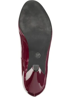 Sale ANDREA CONTI , schicke Damen-Pumps, aus glänzendem Lackmaterial BORDEAUX