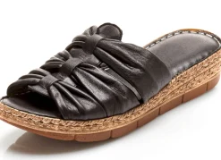 New ANDREA CONTI Schlauchriemchen-Pantolette aus Nappaleder SCHWARZ