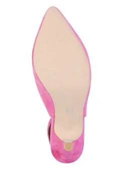 New BADER Andrea Conti Sling-Pumps aus weichem Samt-Chevreauleder PINK