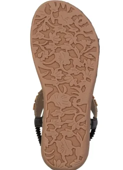 Discount ANDREA CONTI , stylische Damen-Sandalen, Weite G, mit elastischem Fersenriemchen SCHWARZ