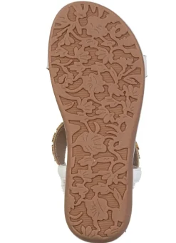 Hot ANDREA CONTI , stylische Damen-Sandalen, Weite G, mit elastischem Fersenriemchen WEISS