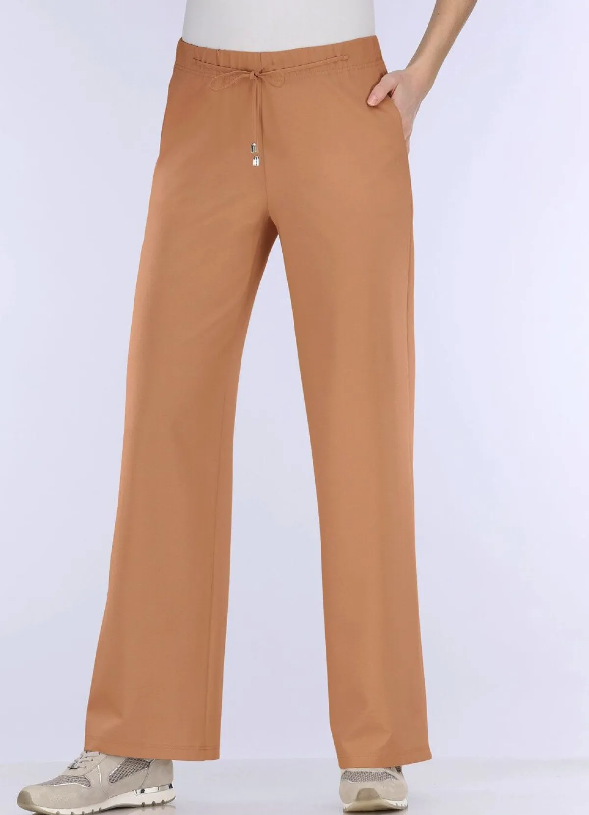 Discount BADER Angesagte Hose in modischer Weite CAMEL