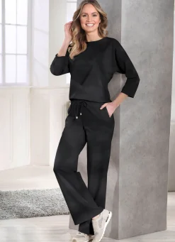 Sale BADER Angesagte Hose in modischer Weite SCHWARZ