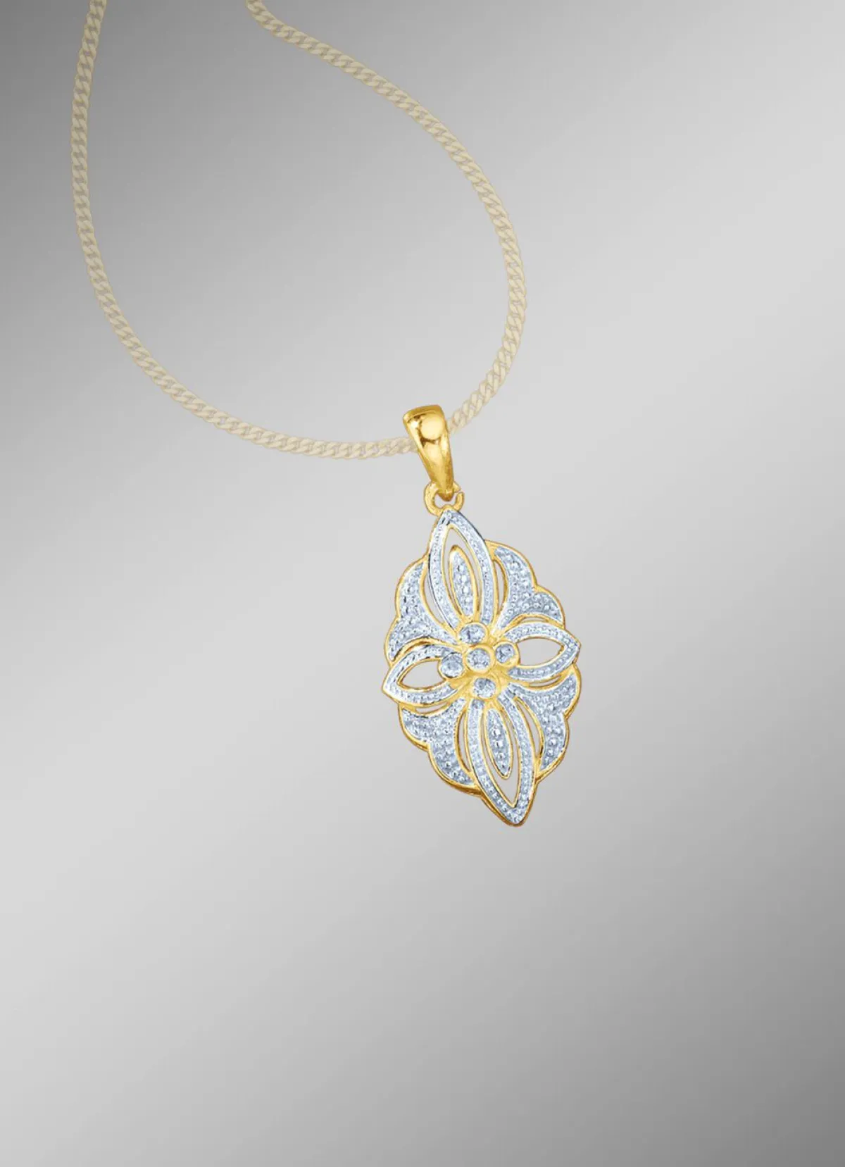 Discount BADER Anhänger mit Diamanten im Blumendesign
