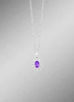 Outlet BADER Anhänger mit echt Amethyst und synth. Zirkonia