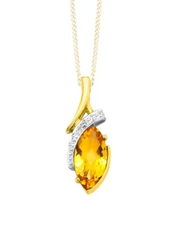 Best BADER Anhänger mit echt Citrin und Diamant