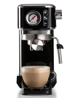 Hot BADER Ariete Espressomaschine moderna im Retro-Design SCHWARZ
