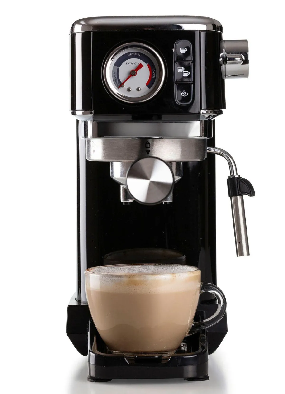 Hot BADER Ariete Espressomaschine moderna im Retro-Design SCHWARZ