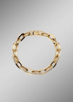 Outlet BADER Armband aus vergoldetem Edelstahl mit Kristallen