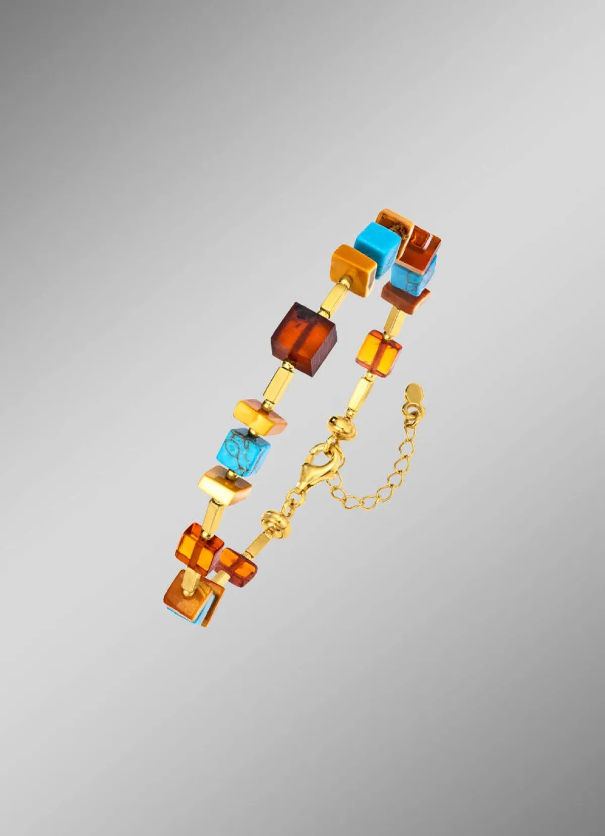 Clearance BADER Armband mit Bernstein und Türkis
