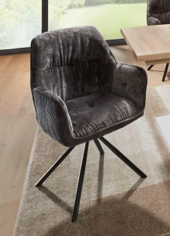 Best BADER Armlehnenstuhl, 2er-Set, in XXL-Sitzbreite ANTHRAZIT-SCHWARZ