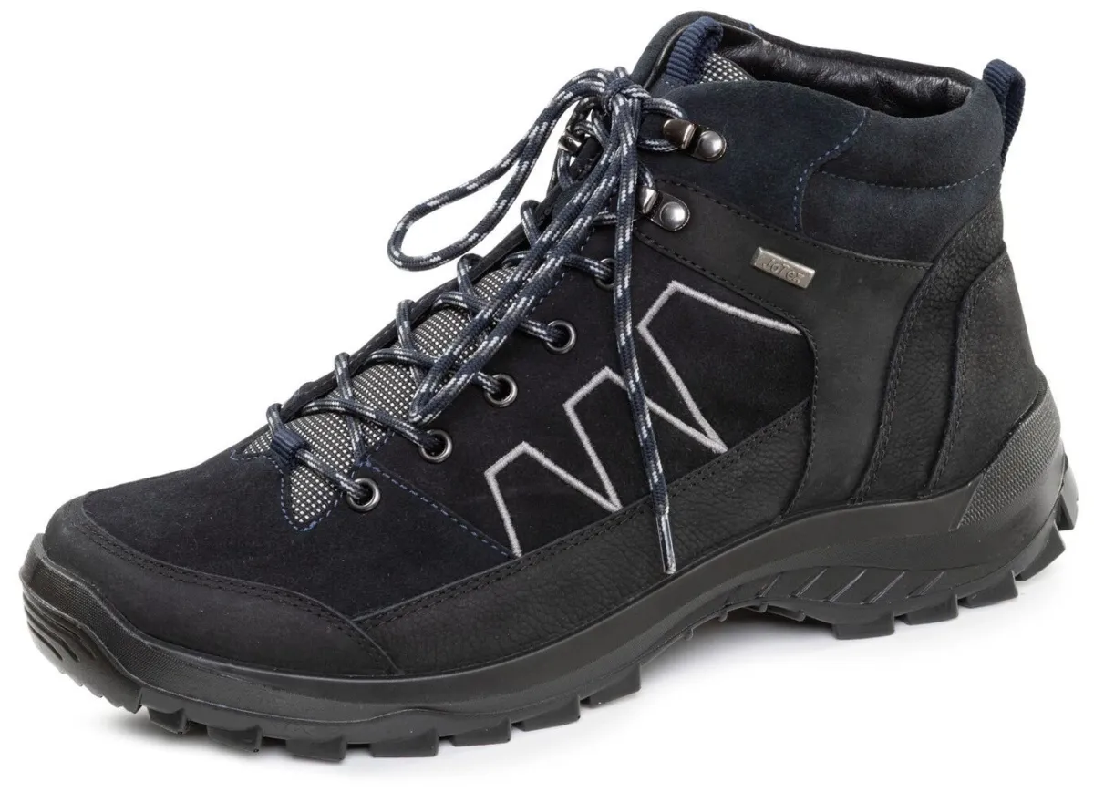 Clearance BADER Atmungsaktive Herren-Boots, Weite K, mit herausnehmbarem Fußbett SCHWARZ-NACHTBLAU
