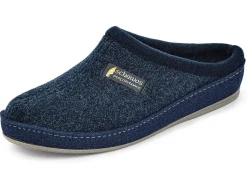 Hot BADER Atmungsaktive Herren-Hausschuhe, aus Textil MARINE