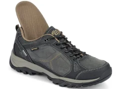 Discount BADER Atmungsaktive Herren-Schnürschuhe, mit herausnehmbarem Fußbett GRAU-SCHWARZ-COGNAC