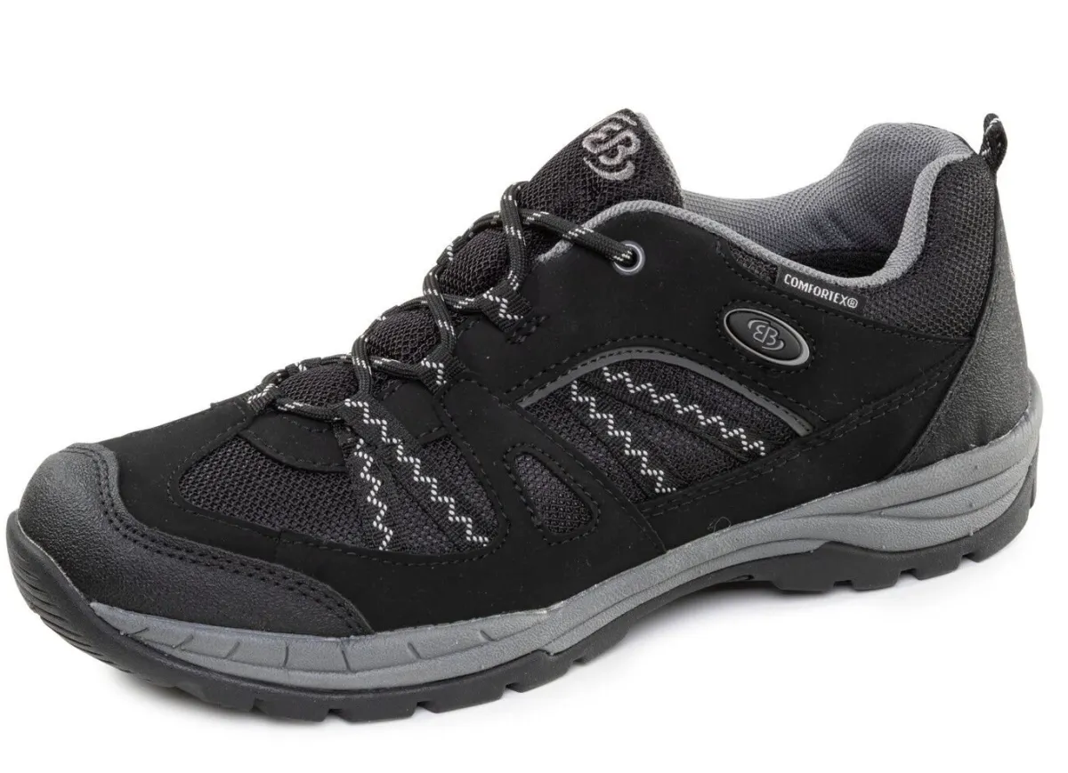 Outlet BADER Atmungsaktive Herren-Sneaker, mit Klimamembrane SCHWARZ-GRAU