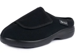 Outlet BADER Atmungsaktive Klett-Pantolette für Damen und Herren SCHWARZ