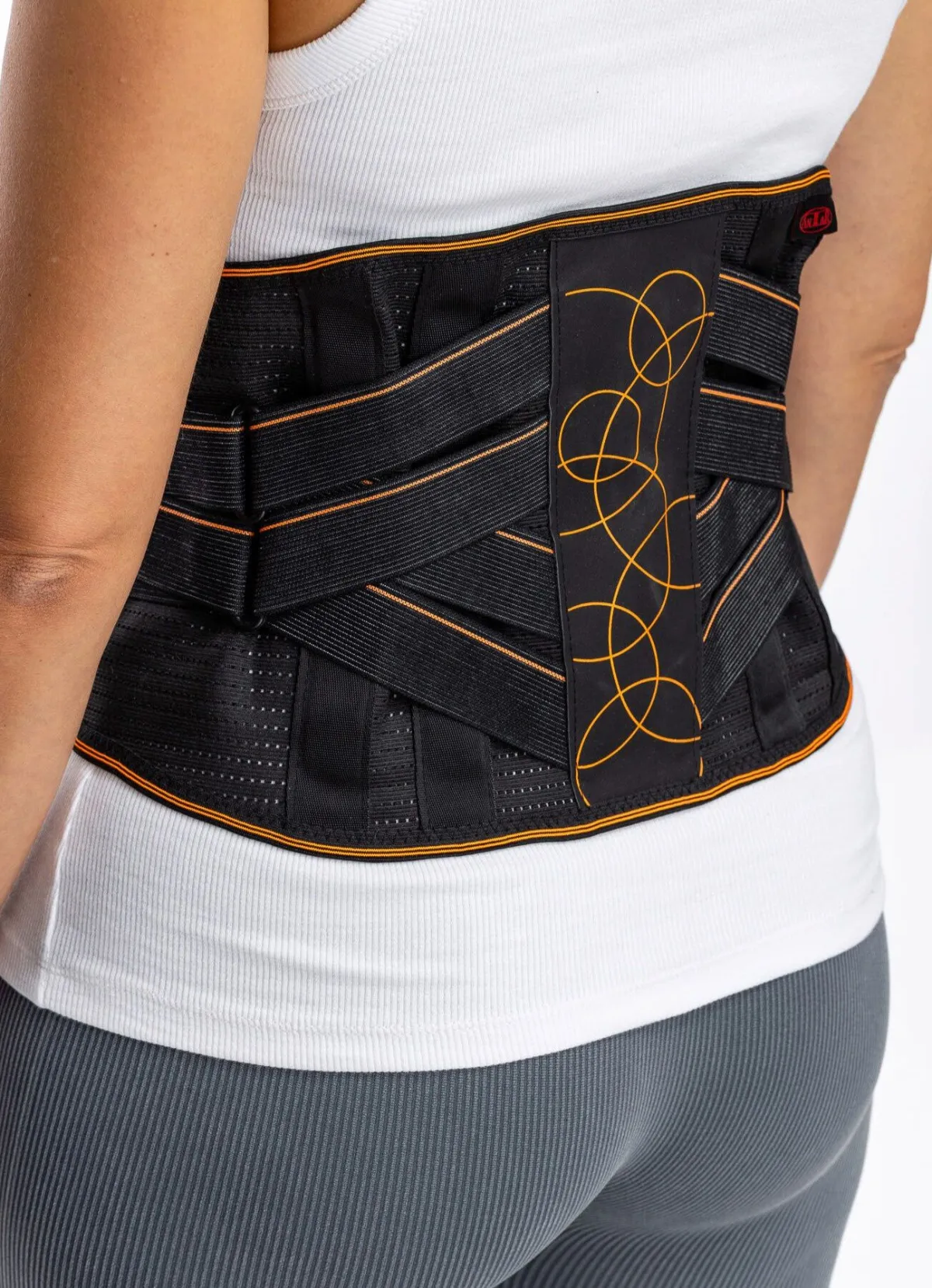 Discount BADER Atmungsaktive Wirbelsäulenbandage schwarz-orange