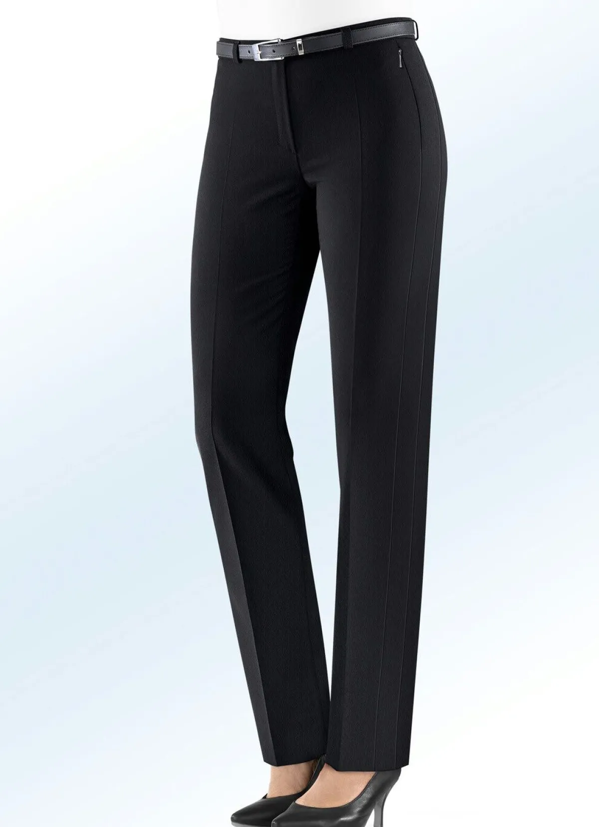 Clearance KLAUS MODELLE MADE IN GERMANY Attraktive Hose mit Stretchbund SCHWARZ