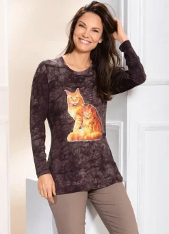 Outlet BADER Ausdruckvolles Shirt BRAUN BATIK