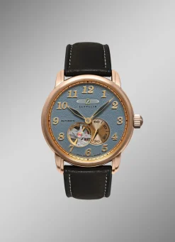 Discount BADER Automatik-Herrenuhr mit offenem Uhrwerk von Zeppelin