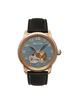 Discount BADER Automatik-Herrenuhr mit offenem Uhrwerk von Zeppelin