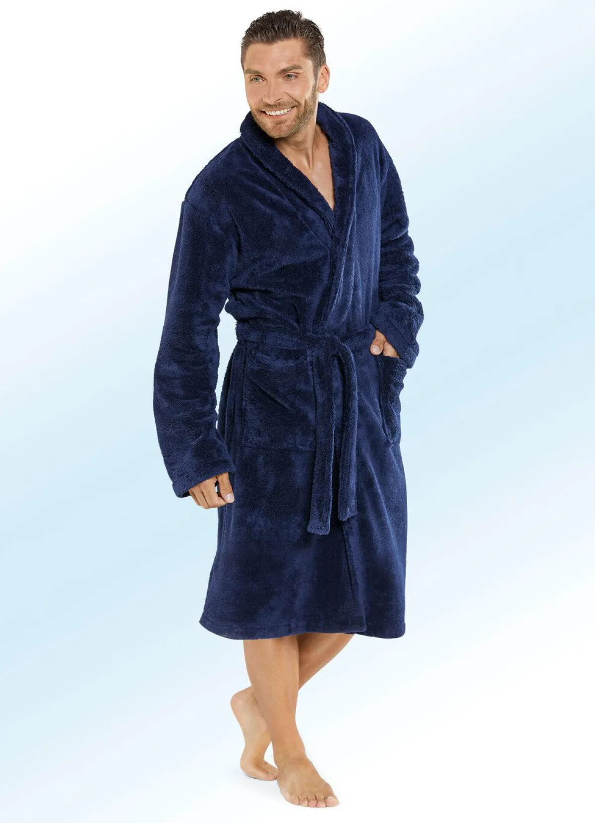 Discount BADER Bademantel für Damen und Herren MARINE