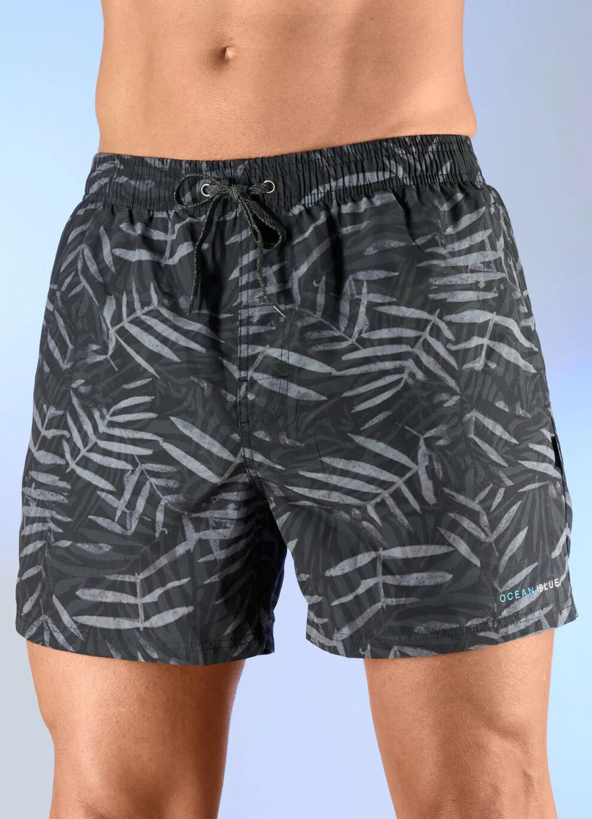 Sale BADER Badeshorts allover dessiniert, Microfaser DUNKELGRAU-HELLGRAU