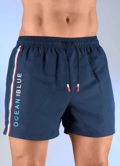 Discount BADER Badeshorts mit Streifenbesatz, Microfaser MARINE-BUNT