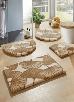 Best Webana Badgarnitur mit Ginkgoblätter-Motiv CAPPUCCINO