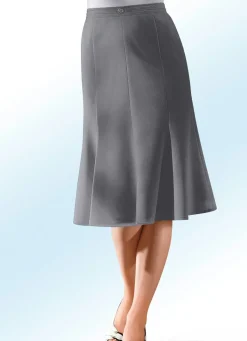 New KLAUS MODELLE MADE IN GERMANY 8-Bahnenrock MITTELGRAU
