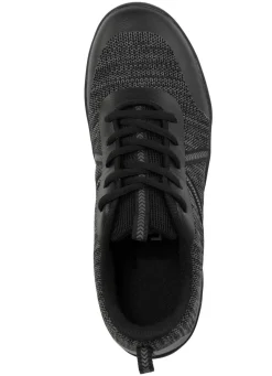New BADER Barfußschuh aus Textilmaterial mit Synthetik-Besätzen SCHWARZ-GRAU