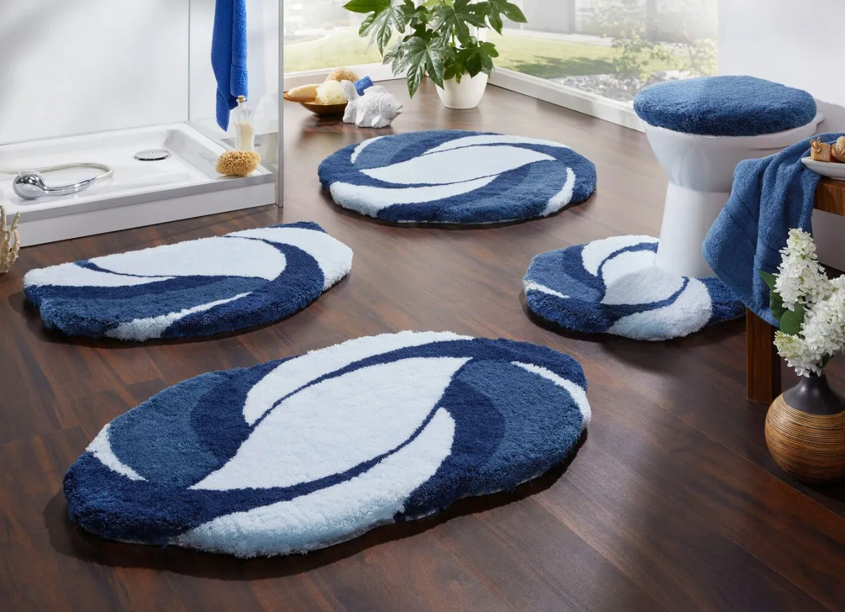 Discount KLEINE WOLKE Barfußweiche Badvorleger von BLAU
